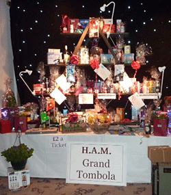 Tombola table at the Charity Ball